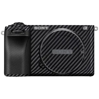 JJC Kamera Skin Aufkleber Body Wrap Schutzhülle für Sony A6700 ILCE-6700 Kamera - 3M Schutzfolie Anti-Kratz-Aufkleber Schild (Kohlefaser Schwarz)