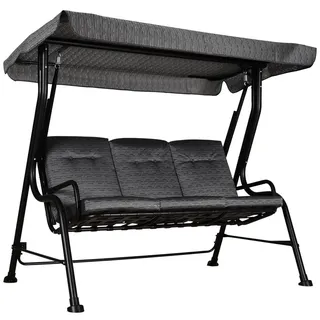Outsunny Hollywoodschaukel grau/schwarz 3-Sitzer 84A-140BK