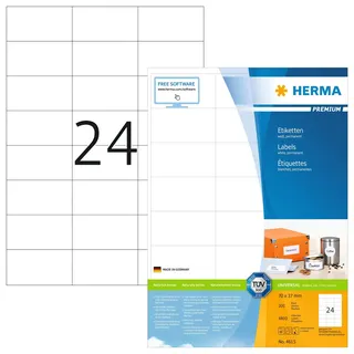 Herma Etiketten 4615 weiß 70,0 x 37,0 mm, 200 Blatt