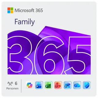Microsoft 365 Family 6 Benutzer 12 Monate DE