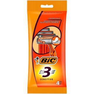 BIC 3 Empfindliche Herren Rasierer – 4 Packungen von 4