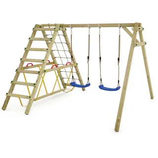 Wickey Doppelschaukel Smart Hike Holz Blau