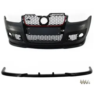 Front Spoiler Ansatz Lippe Stossstange Performance Look Universal schwarz Golf 5 passend für Universal