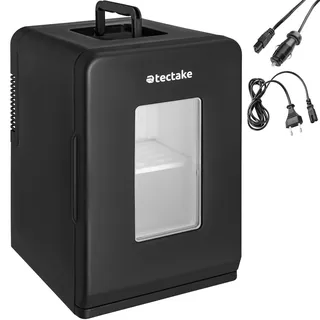 Tectake Mini-Kühlschrank 2 in 1 27 l 31 cm hoch Schwarz