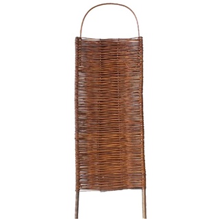 Steck-Paravent Weide | 56x130cm (BxH mit Bogenverlauf) | Mobiler Garten Sichtschutz zum Stecken | Outdoor Weidenparavent Wetterfest | Weiden Gartenparavent aus Holz | Steckparavent | standfest