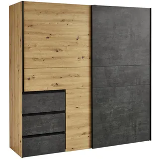 Forte Winn 200 x 200 x 61,2 cm dunkelgrau/eiche artisan