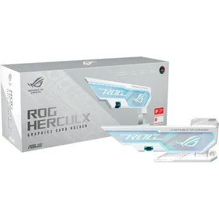Asus ROG Herculx Grafikkartenhalter White mit ARGB und Aura Sync, inkl. Wasserwaage