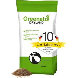 Rasensamen trockenresistent Greenato Dryland Grassamen 20kg – Rasensamen schnellkeimend Frühjahr und Herbst Grassamen Rasensaat Unkrautvernichter Rasen Trockenrasen - ausreichend für 800m2