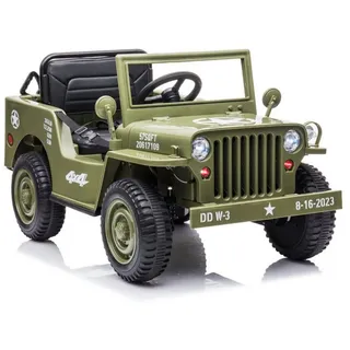 TPFLiving Elektro-Kinderauto Geländewagen Army 4x4 Off Road - Kinderauto - Elektroauto - Ledersitz und Sicherheitsgurt