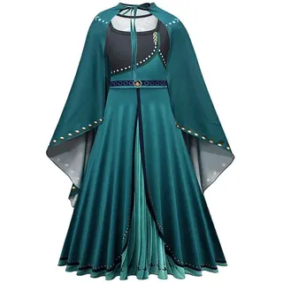 Karneval Eiskonigin Frozen Anna Kleid Kinder Madchen Cosplay Kostum Lang Kleider