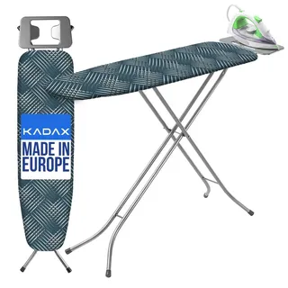 Kadax Bügelbrett mit hitzebeständiger Bügeleisenablage, (Grün)