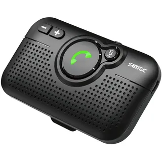 Bluetooth Freisprecheinrichtung für Auto mit Clip, 3W Lautsprecher Freisprechanlage integriertes Mikrofon Automatische Wiederverbindung Siri und G-oogle Assistant Kompatibilität Dual-Telefon Support