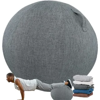 WoCOyo Übungsballbezug, 55/65/75 cm Sitzball Büro Bezug, rutschfest Yoga Ball Hülle, Staubdicht Gymnastikball Überzug, für Fitnessball Pilates Yoga Ball Balance Ball (Ohne Ball),005,75cm