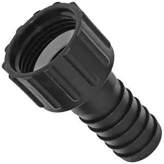 MegaHaustechnik Schlauchtülle aus Kunststoff, Überwurf mit Dichtung Innengewinde 3/4 Zoll IG, Tüllen-Außendurchmesser 20mm für 3/4“ Schlauch, Trinkwasser geeignet, Anschlußstück
