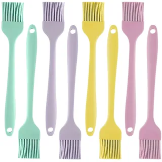 Realand Backpinsel aus Silikon, Kochpinsel für Öl, Soße, Butter, Marinade, hitzebeständig, für Küche, Backen, Grillen, Grillen, spülmaschinenfest, 20,7 cm, 8 Stück