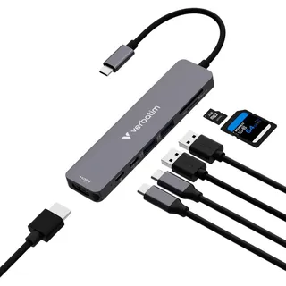 Verbatim 32158 USB-Hub 5 GBit/s Grau Essentials