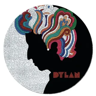 Pyramid International Bob Dylan Plattenspieler-Schlupfmatte zum Mischen, DJ-Kratzen und Hören zu Hause (Psychedelisches Design), offizielles Merchandise-Produkt, Schwarz