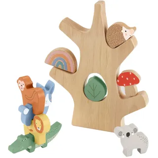 Fisher-Price Stapelspielzeug Balance-Baum aus Holz,