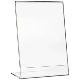 HMF 46934 Acryl Tischaufsteller schräg, DIN A4 Hochformat Glasklar