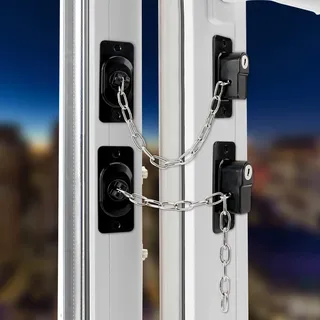 2x Schrankschloss ohne Bohren mit Schlüssel, verstellbare Kühlschrankschloss, Haustiersicherheit, Fensterschlösser, Kühlschranksicherung, Türsicherung, Schutz vor Kindern und Haustieren