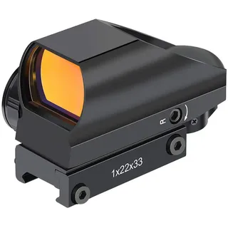 Feyachi RS-25 Red Dot Visier Rotpunktvisier Reflexvisier mit 4 Absehenmustern 11 Helligkeitsstufen Leuchtpunktvisier Zielfernrohr Airsoft Red Dot Sight mit 20mm/22mm Schiene