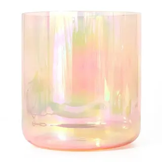 Kristall-Klangschalen-Set, 7 Zoll 440 Hz Alchemist Kristall Klangschale, mit kostenlosem Acryl-Schläger und O-Ring, for Klangheilung, Therapie, Meditation, Verbesserung der Energie(Orange,B Note)