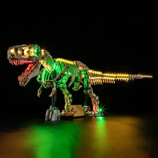 BRIKSMAX 2.0 Licht-Kit für Lego-Dinosaurier-Fossilien: Tyrannosaurus rex - Innovative LED-Beleuchtung kompatibel mit Jurassic World 76968 - Nicht enthalten Lego Set