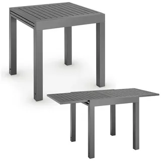 Juskys Laki Gartentisch 70 x 70 x 70 cm Anthrazit