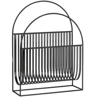 Lambert [DL Bodoni Zeitungsständer, Stahl,schwarz 40,5x16x54,5