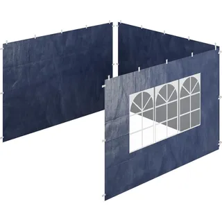 Relaxdays Seitenteile für Pavillon 3er Set 2 x 3 m Blau