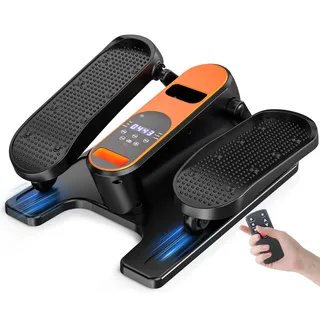 Mini Ellipsentrainer für Zuhause Untertisch Elektrischer Crosstrainer mit Fernbedienung, Display, 12 Geschwindigkeiten, Leise & Tragbar Stepper für Senioren Jugendliche und Erwachsene Freizeitübung