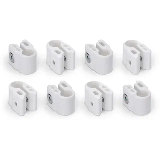 FabiMax 3634 Klemmen für die stufenlose Höhenverstellung des Laufgitterbodens, 8 Stück, weiß