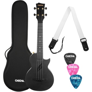 Cascha Ukulele Carbon Fibre Black Set