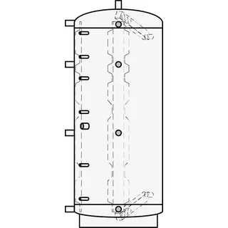 eta heiztechnik ETA Schichtpufferspeicher SP 1000, Pufferspeicher mit 1000l für Heizungswasser, 3 bar, 95°C