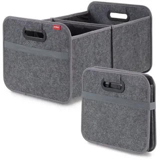Achilles Auto-Faltbox XL - Kofferraumtasche Einkaufstasche, Kofferraum-Organizer, Filz-Autotasche, Falt-Korb, Kofferraumtasche, Filz-Box, (Grau)