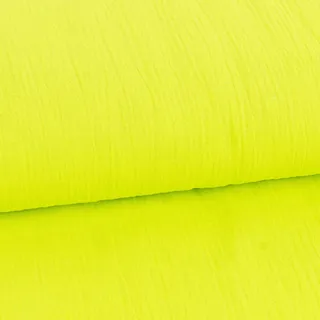 SCHÖNER LEBEN. Musselin Stoff Double Gauze NEON einfarbig gelb 1,35m Breite