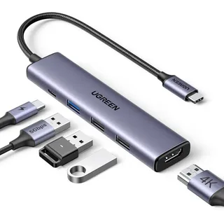 UGREEN CM478 5-in-1 USB-C Hub - Grau