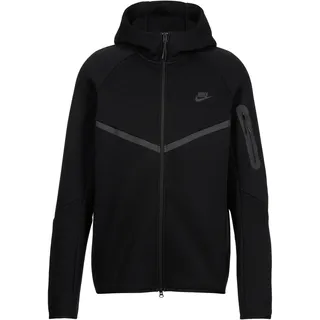 Nike Tech Fleece Trainingsjacke Herren in black-black, Größe L - schwarz