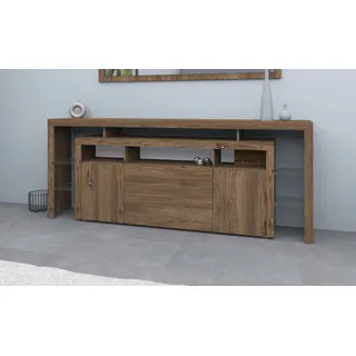 borchardt Möbel Sideboard BORCHARDT MÖBEL "Rosario", braun (vintage eichefarben), B:220cm H:88cm T:35cm, Sideboards, Sideboard, Breite 220 cm