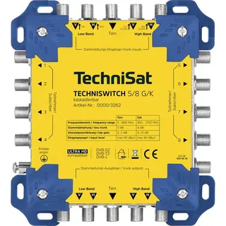 TechniSat TECHNISWITCH 5/8 G/K SAT Multischalter Eingänge (Multischalter): 5 (4 SAT/1 terrestrisch) Teilnehmer-Anzahl: 8