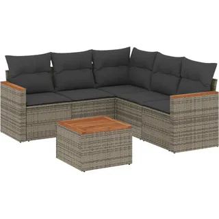 vidaXL Garten-Lounge-Set 5-tlg. grau