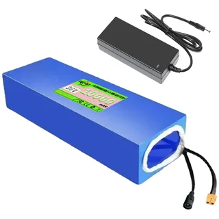 SSCYHT 36 Volt Lithium-Ionen-Akku, 36 V, 12 Ah, 6 Ah, 8 Ah, 10 Ah, Lithium-Batterie, 36 V, wiederaufladbarer Akku mit Ladegerät und PVC-Hülle für 200 W – 450 W Motor-Kit,36v10ah xt60