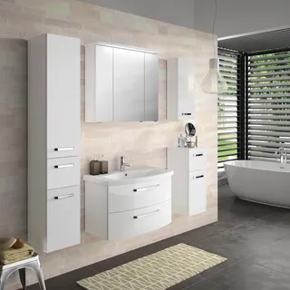 Pelipal Badmöbel-Set 4010 Weiß Hochglanz 84 cm