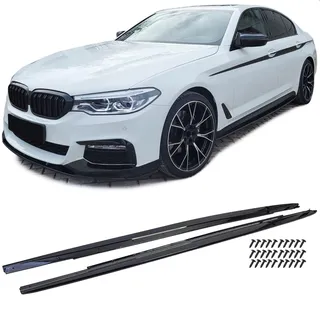 Aufsatz Seitenschweller Schwarz Glanz passend für 5er BMW G30 G31 ab 2017