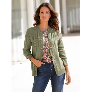 Inspirationen Strickjacke in Oliv-Meliert 52