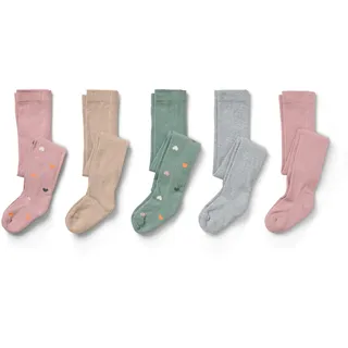 Tchibo - 5 Paar Kinder-Strumpfhosen - Gr. 98/104 - hellbraun