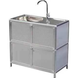 Hti-Living Outdoorspüle L Gerti Silber