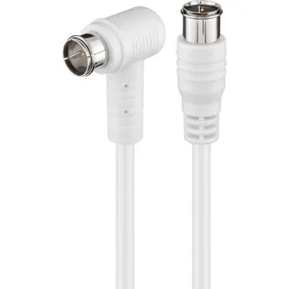 goobay 67347 Koaxialkabel 1.5 m - F-Stecker (Quick) F-Stecker (Quick) 90° (vollständig geschirmt)