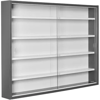 Interlink Sammlervitrine 80 x 60 x 9,5 cm Grau/Weiß