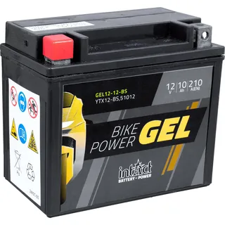 Intact Bike-Power GEL Motorradbatterie GEL12-12-BS 10Ah (DIN 51012) YTX12-BS